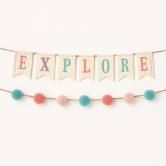 Free Spirit Canvas Pom Pom Banner