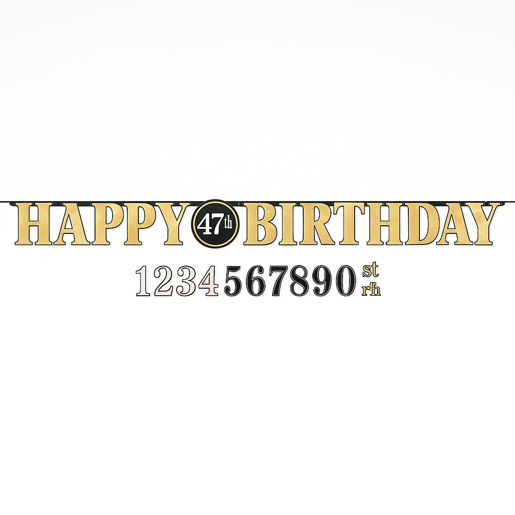Better with Age Customizable "Happy Birthday" Banner Decoration, 10-ft