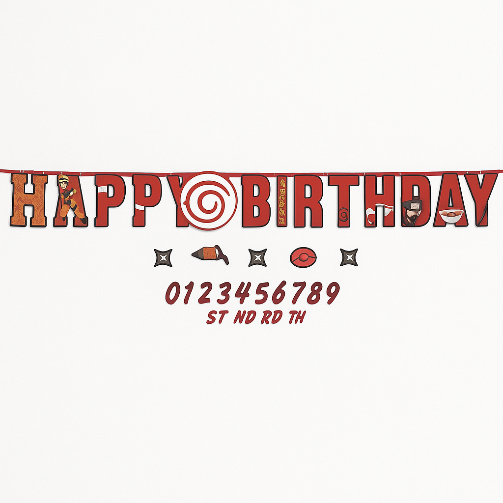 Naruto Jumbo Birthday Letter Banner