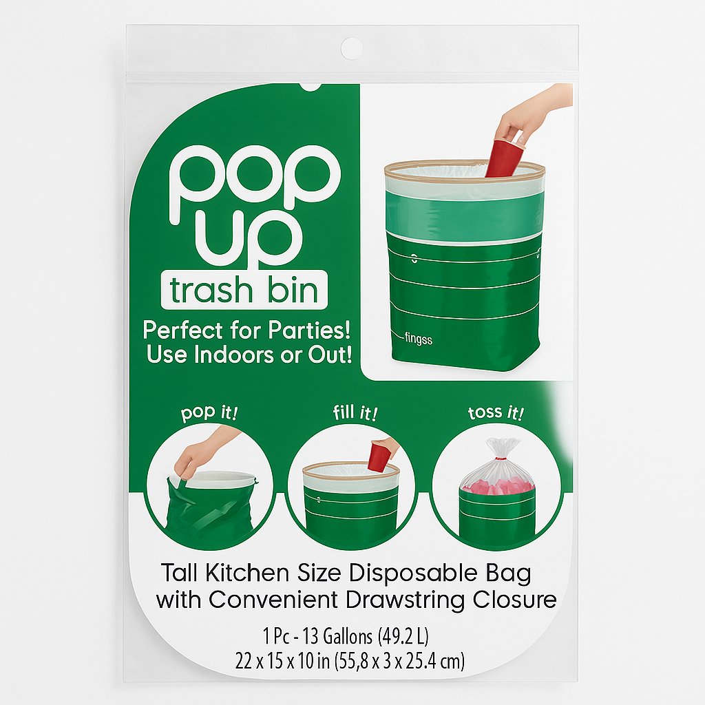 Football Field Pop-Up Trash Bin