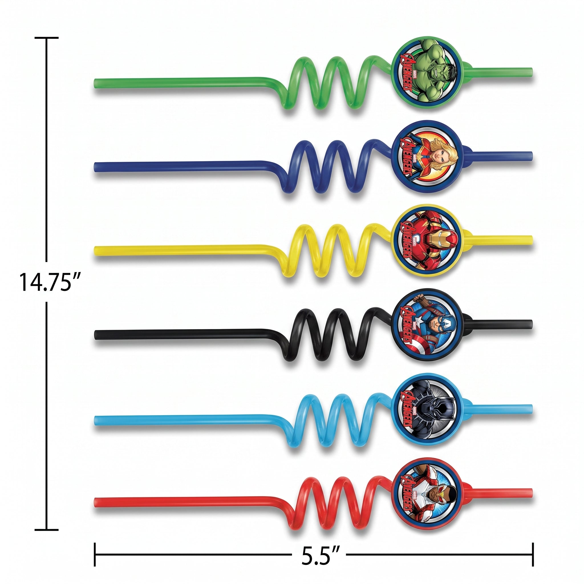 Avengers Assemble Crazy Straws - Party Favors