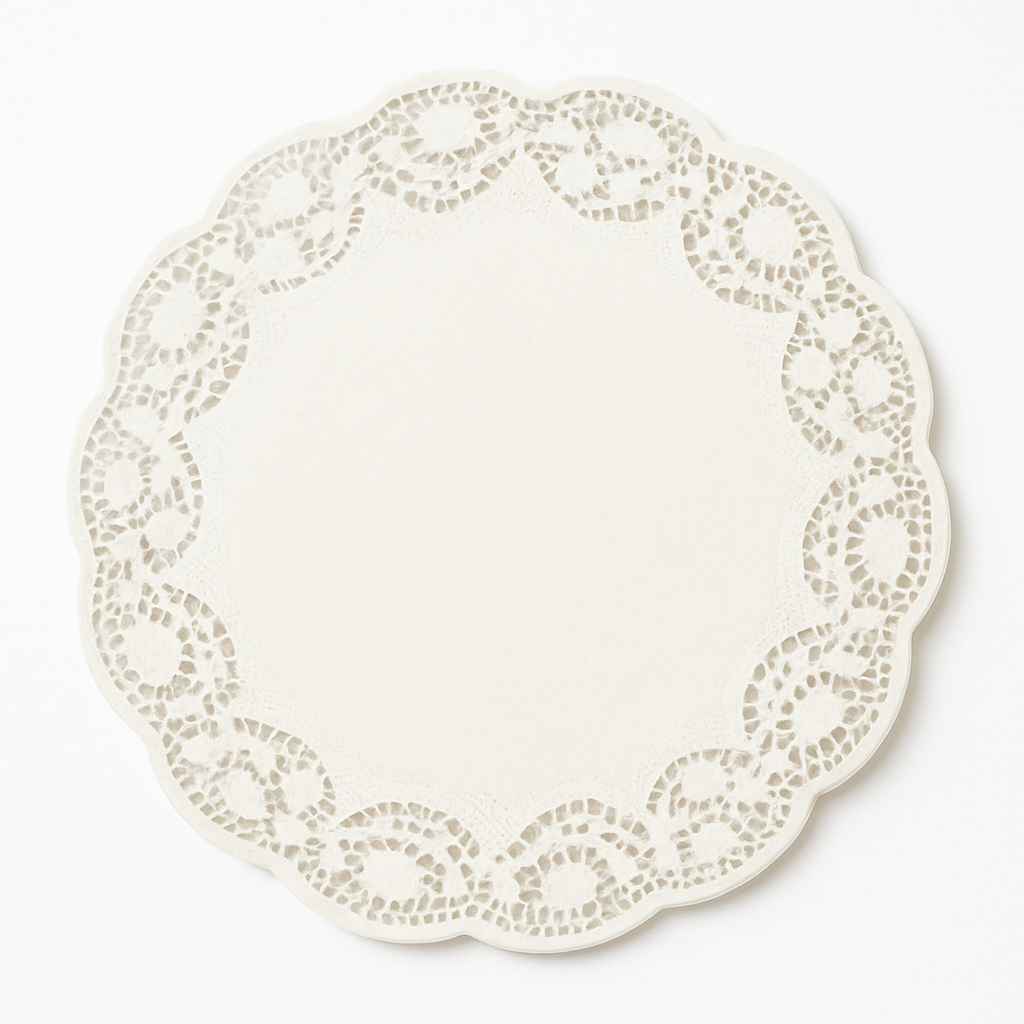 Elegant White Round Paper Doilies - 14.5" (8-Pack)