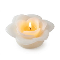 White Floating Flower Water-Activated Flameless LED Candles, 2-Pack