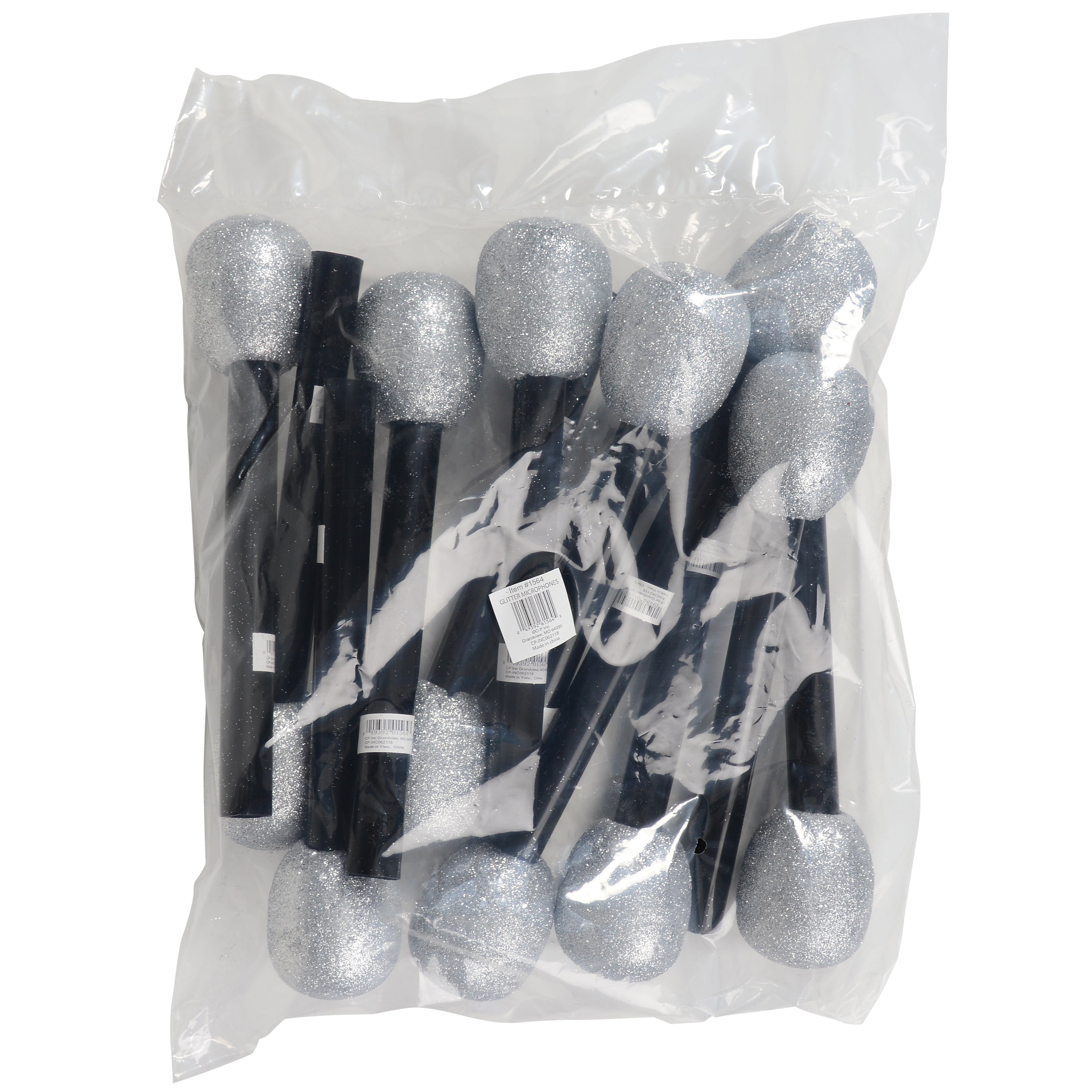 Glitter Microphones - 12 Count