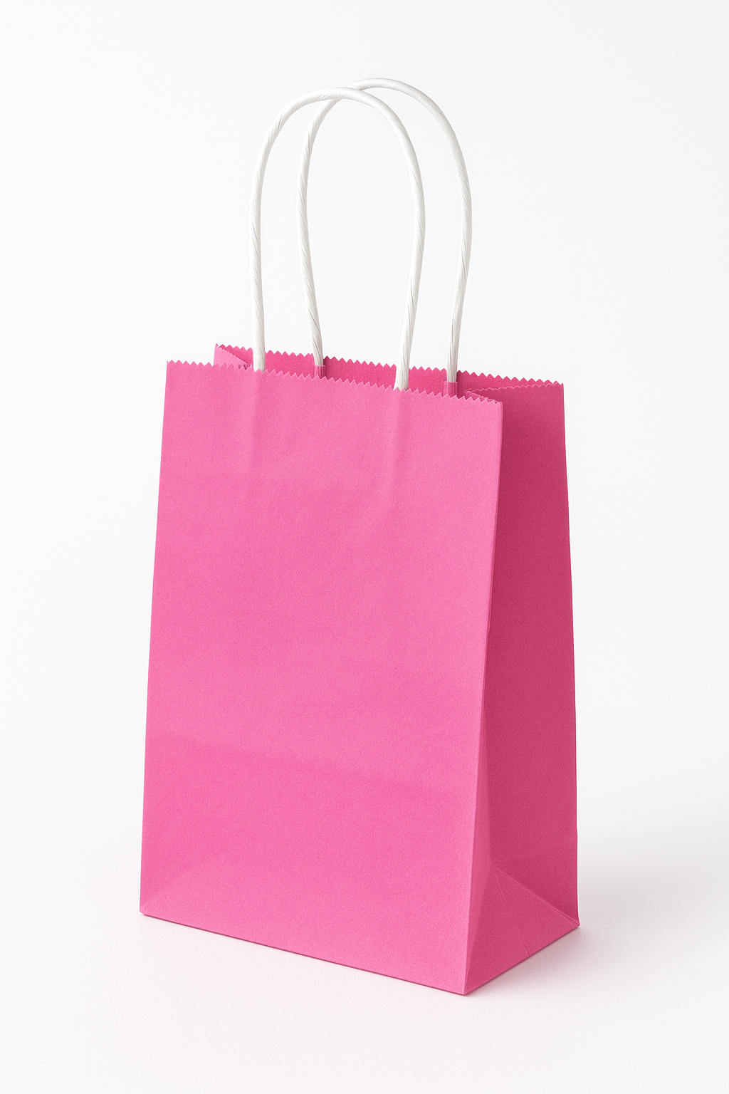 Bright Pink Kraft Paper Gift Bag - 5-Inch