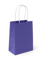 Purple Kraft Paper Gift Bag with Handles - 5"