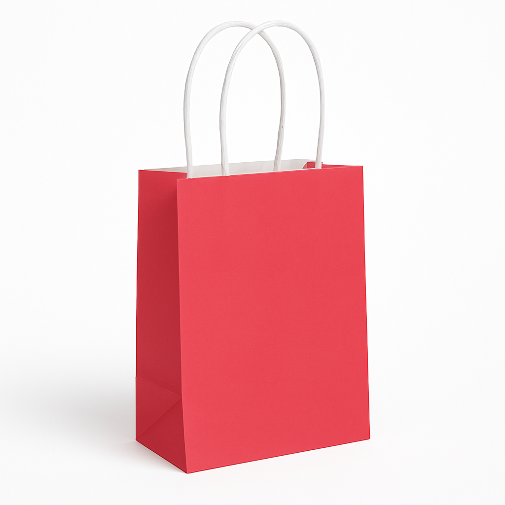 Vibrant Red Party Gift Bags - Pack of 10
