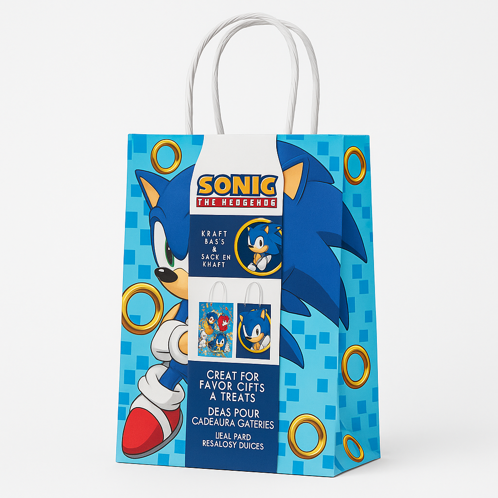 Sonic the Hedgehog Kraft Party Favor Bags