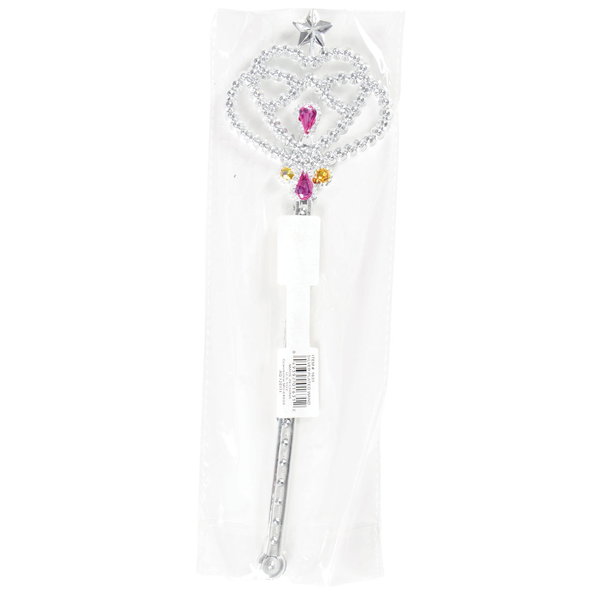 Silver Plastic Wands - 12 Count