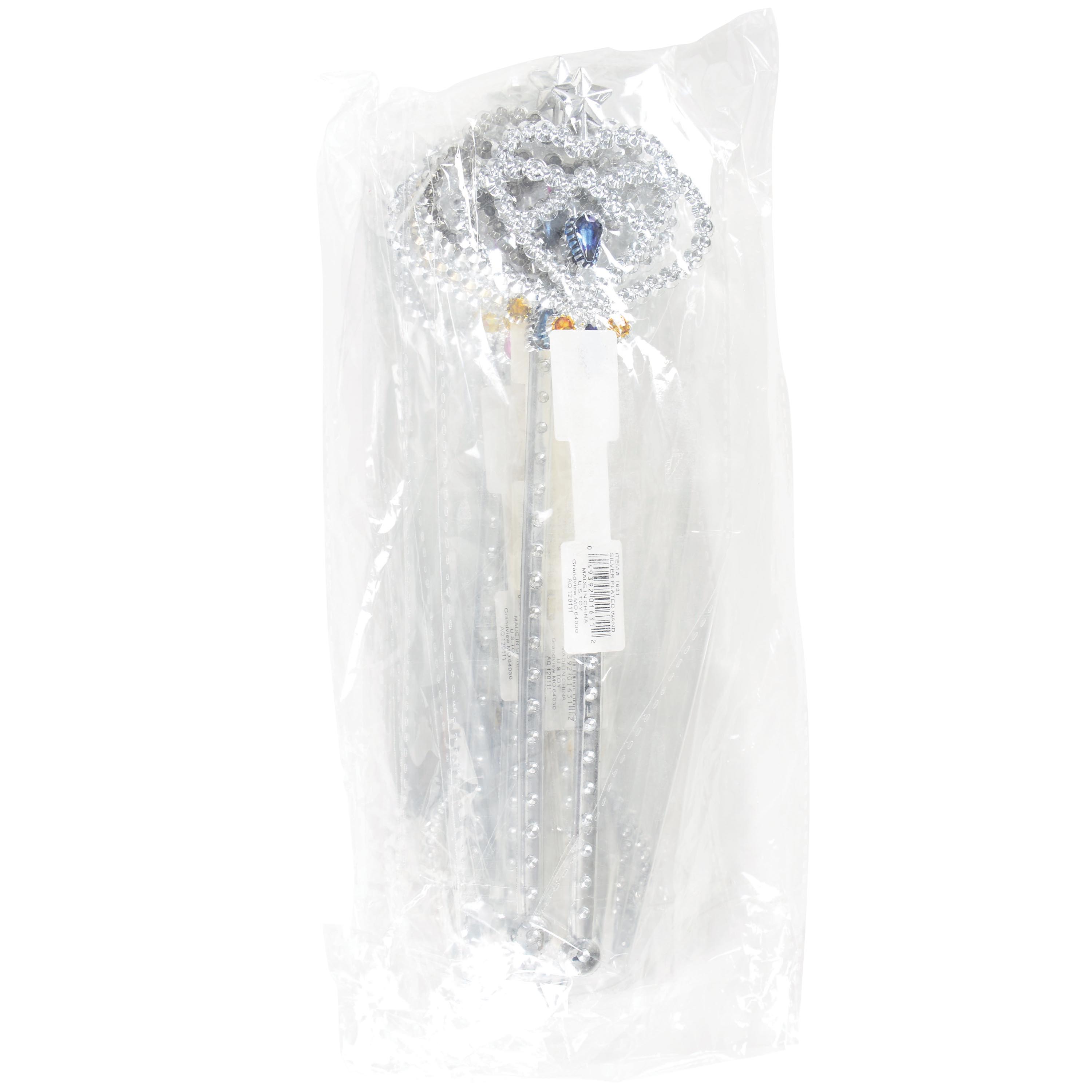 Silver Plastic Wands - 12 Count