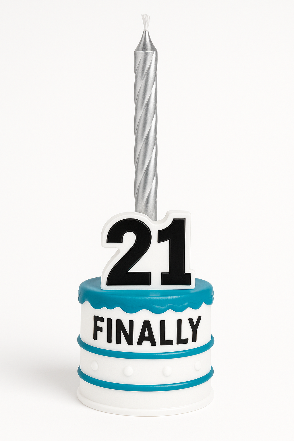 "Finally 21" Birthday Candle Holder with Candle