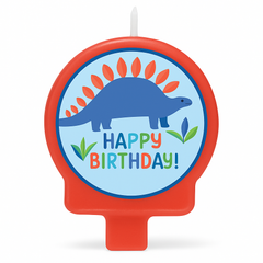 Partysaurus Stegosaurus Molded Birthday Candle