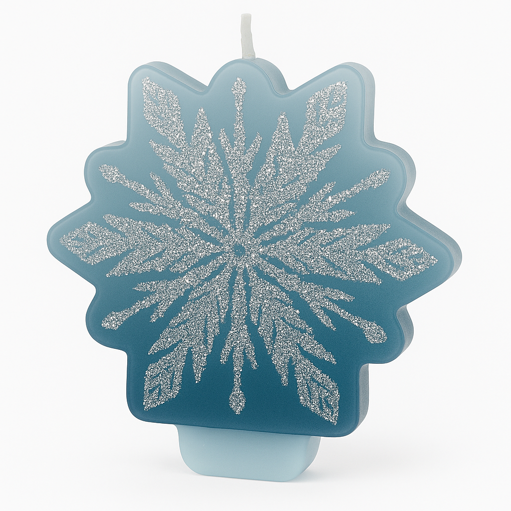 Disney Frozen 2 Glitter Snowflake Birthday Candle
