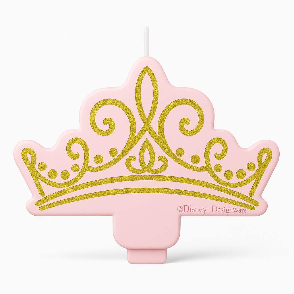 Glitter Princess Crown Birthday Candle
