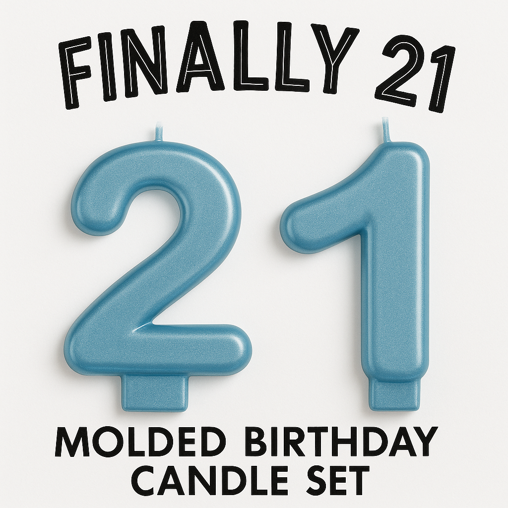 Finally 21 Molded Birthday Candle Set