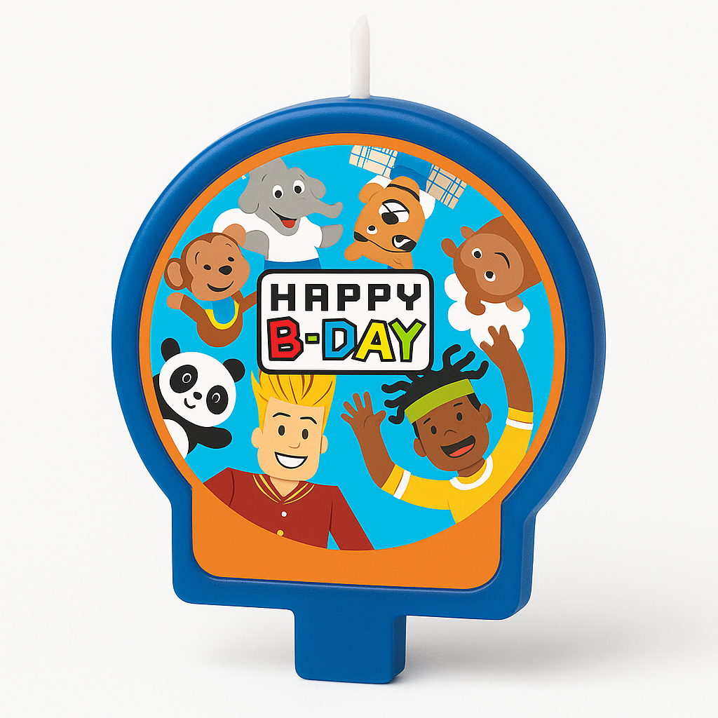 Party Town "Happy B-Day" Gaming Theme Wax Candle