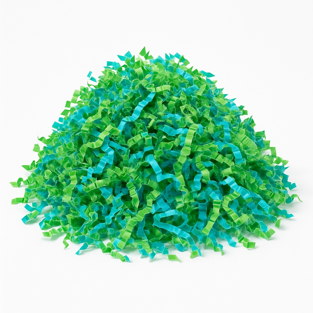 Vibrant Green & Blue Easter Paper Shreds - 6 oz