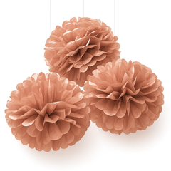 Rose Gold Fluffy Paper Decorations