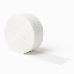 Classic White Crepe Streamer - 81 ft