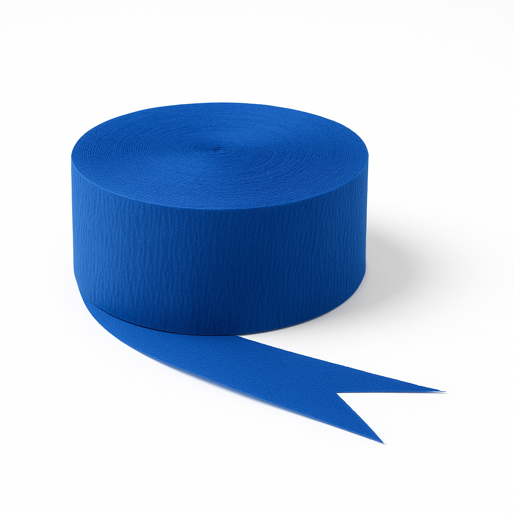 Jumbo Royal Blue Crepe Streamer | 500ft.