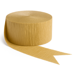 Gold Crepe Paper Streamer Roll - 81ft