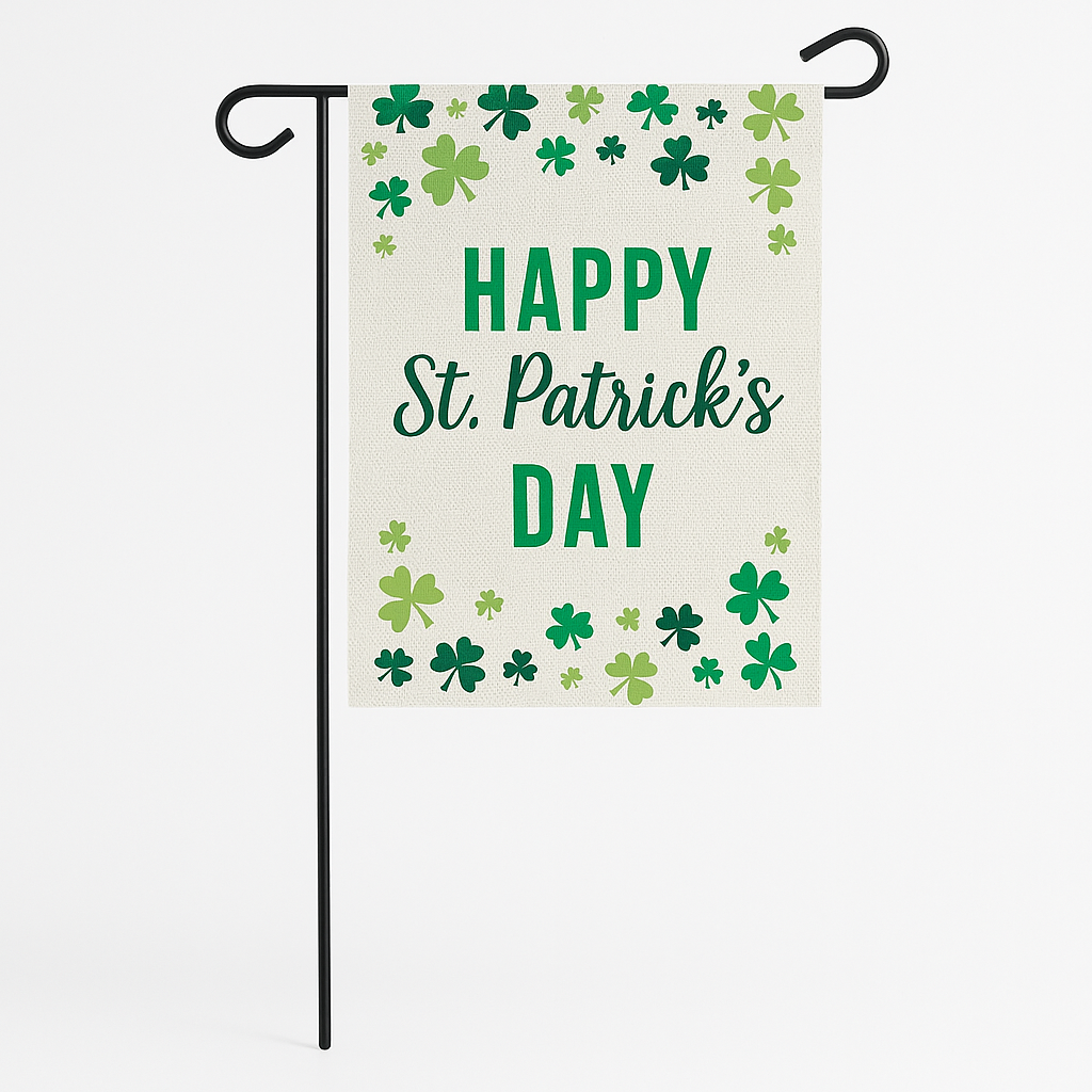 St. Patrick's Day Metal Yard Stake Canvas Sign
