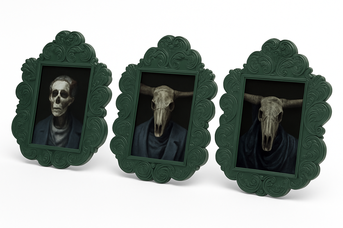 Dark Academia Skull Lenticular Wall Decor Set