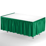 Emerald Green Plastic Table Skirt - 14 ft. x 29 in.