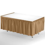 Gold Plastic Table Skirt - 168 in. x 29 in.
