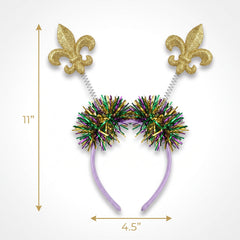 Glitter Fleur De Lis Masquerade Headbopper
