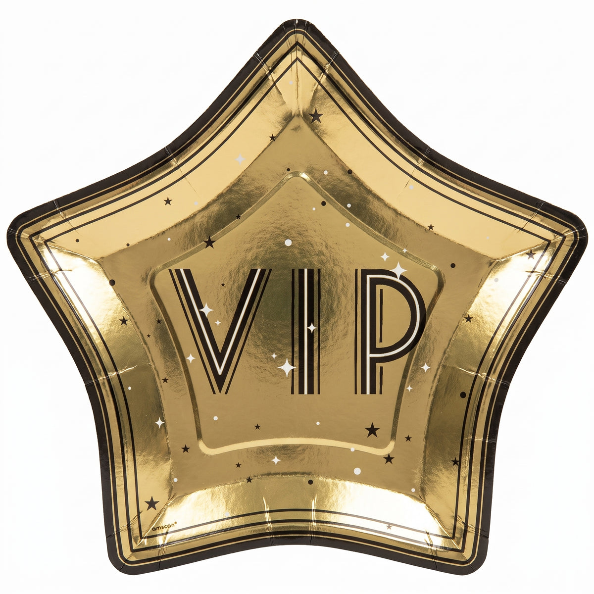 Hollywood VIP Star-Shaped Paper Plates, 10.5-Inch, 8-Pack