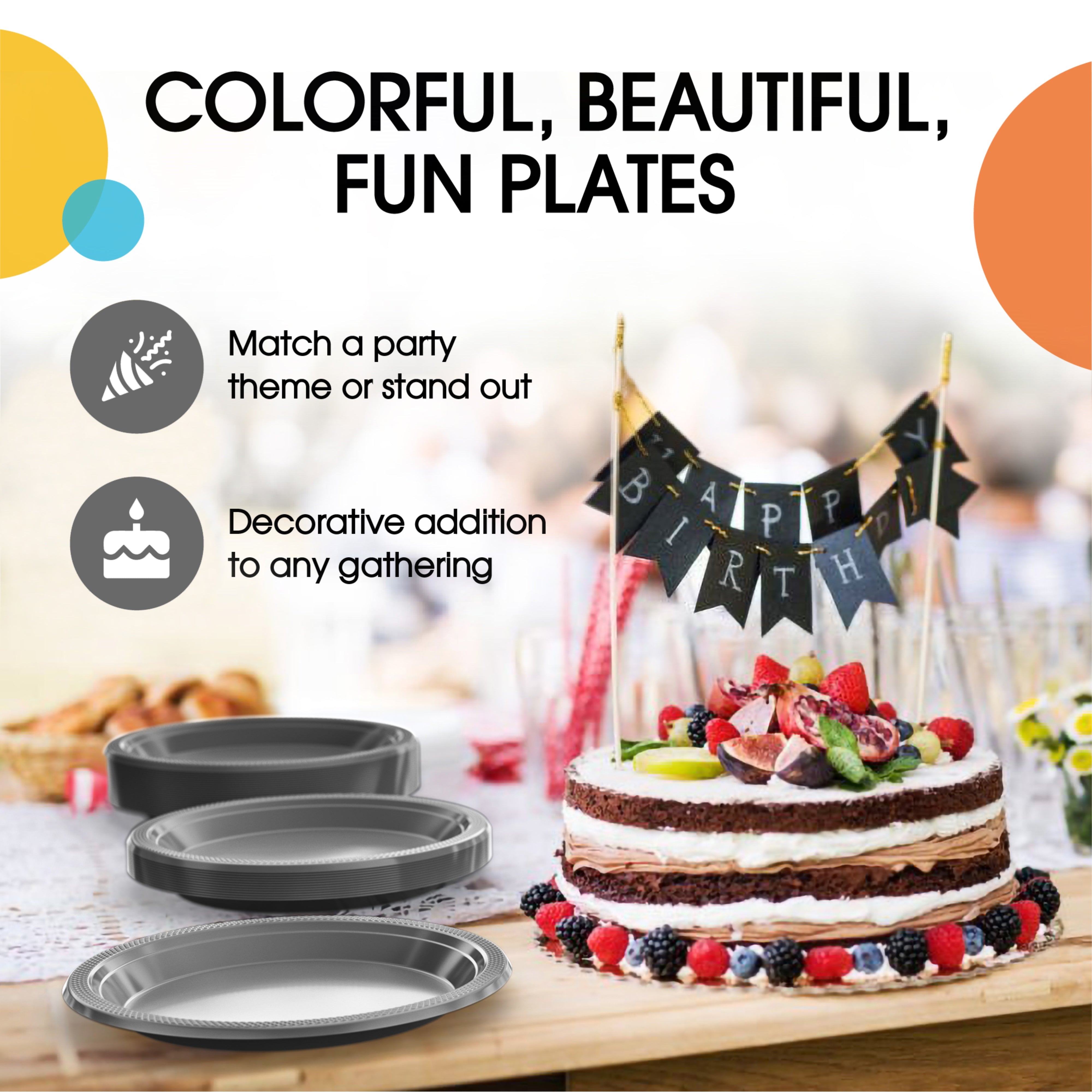 7 In. Silver Plastic Plates | 100 Count