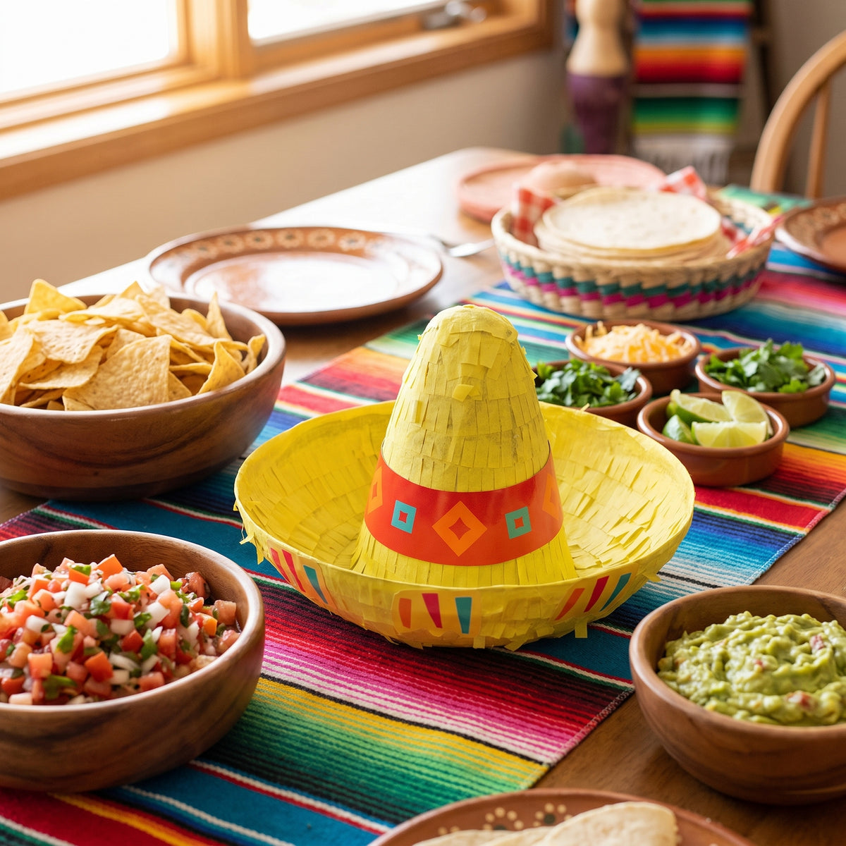 Mini Sombrero Piñata Decoration for Festive Fiesta Fun
