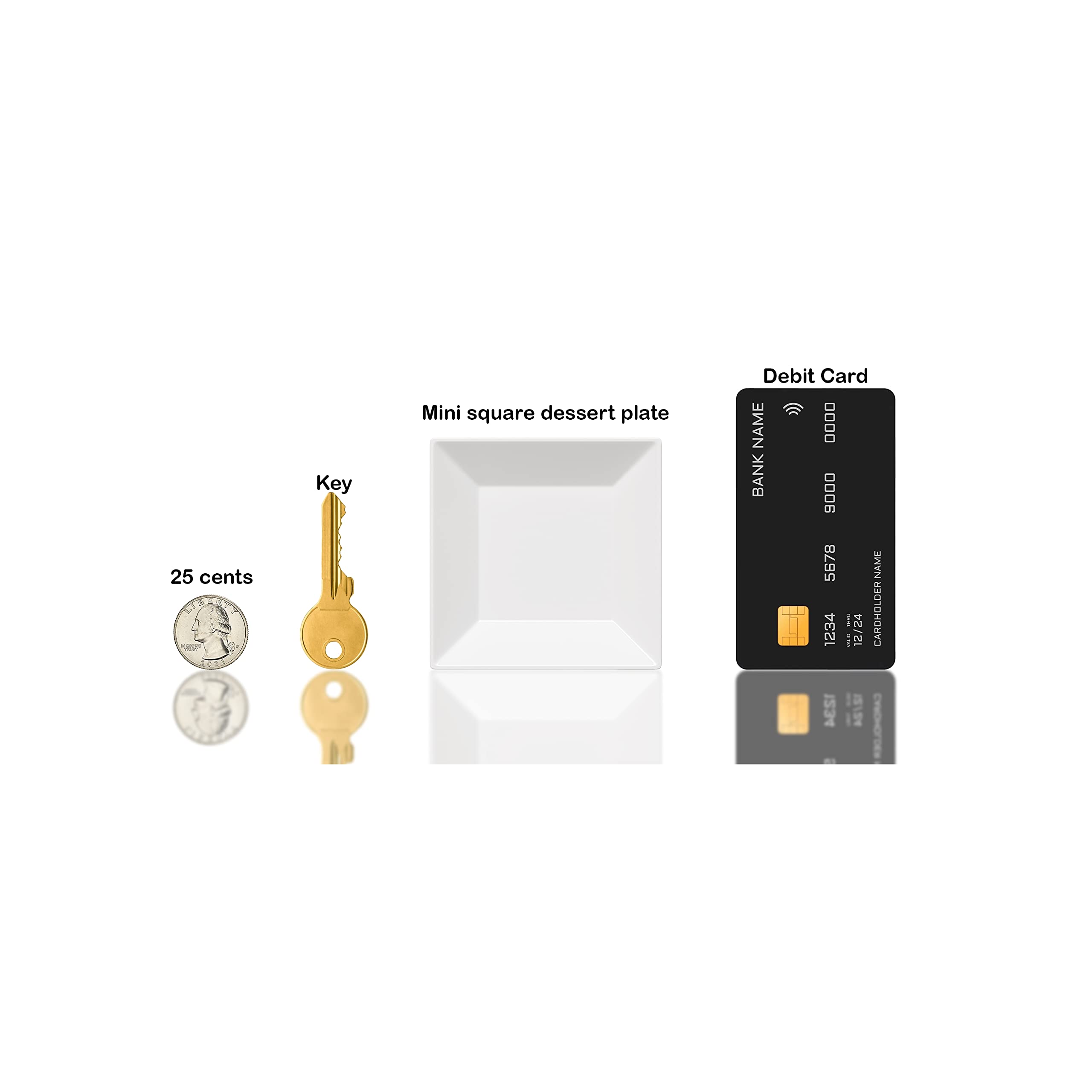 2.75 In. | White Square Miniature Plates | 960 Count