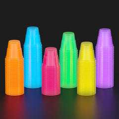 2 Oz. Neon Assorted Color Plastic Cups | Case of 1440