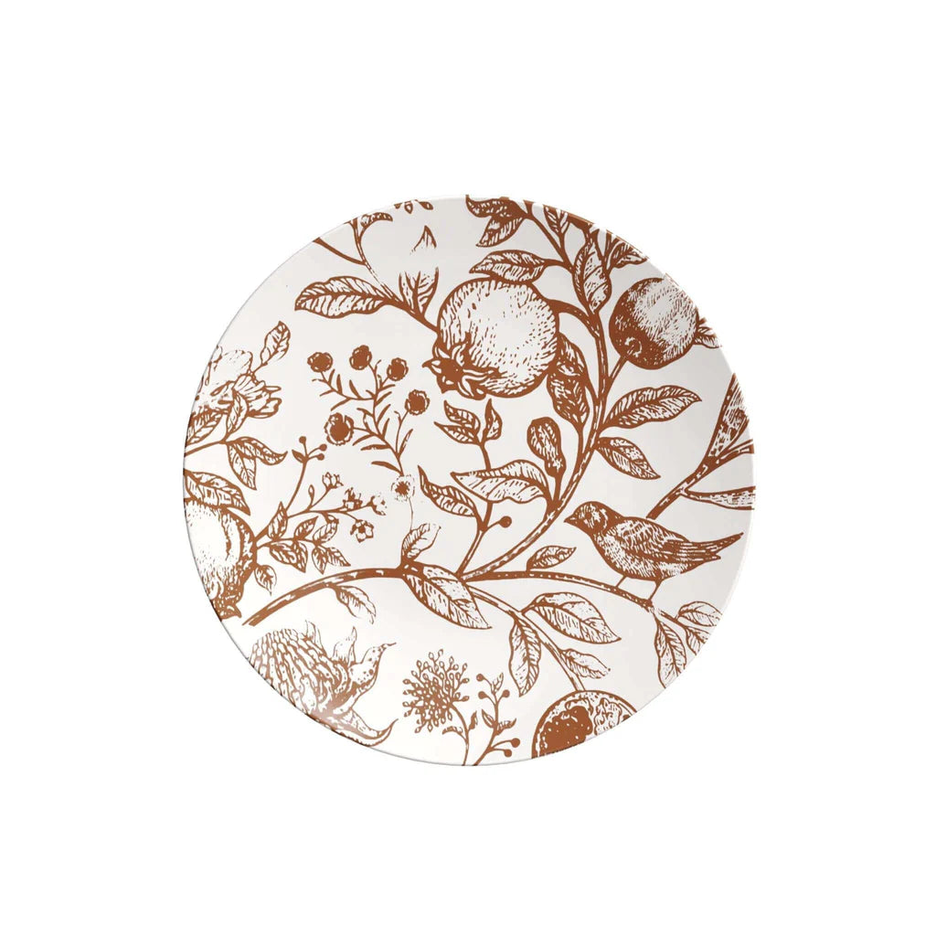 8 In. Rimonim Design Plastic Plates | 10 Count