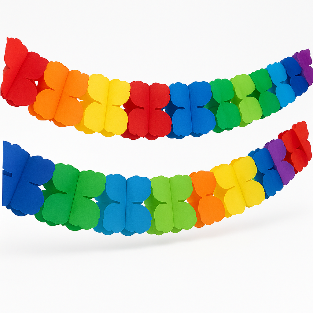 Elegant Silver Tissue Paper Garland - 12 ft