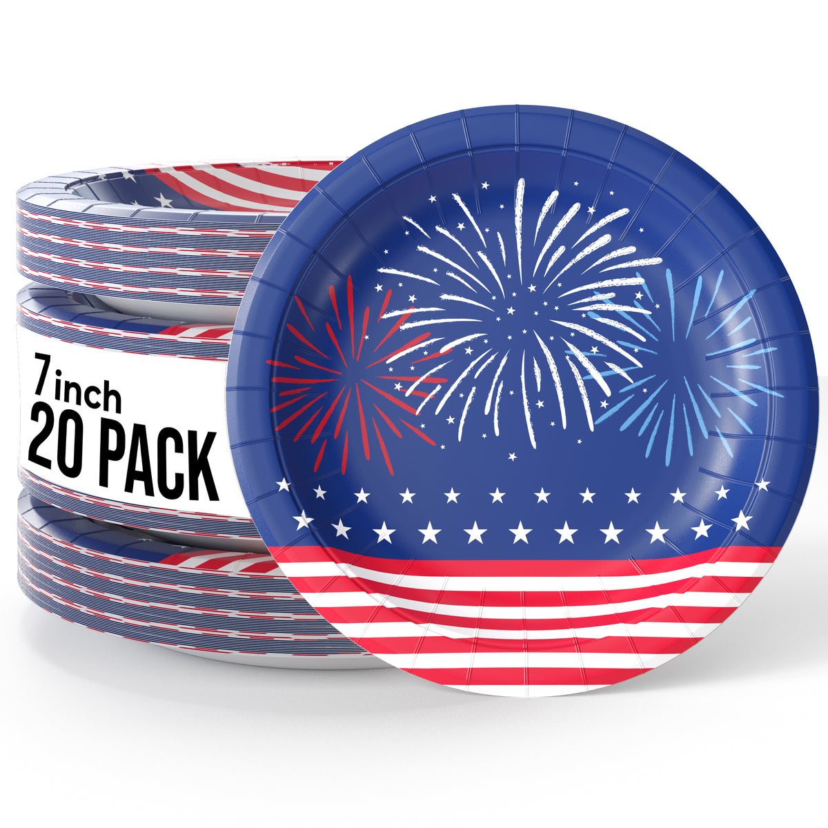 7" Starburst Paper Plates - 20 Ct.