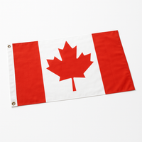 Canadian Maple Leaf Fabric Flag Decoration, 1.5' x 3'