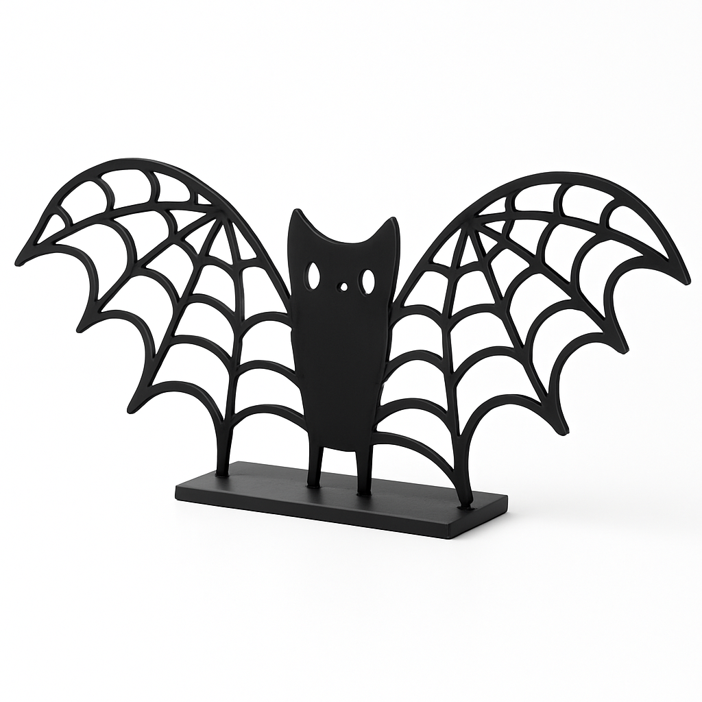 Bewitching Bat Metal Tabletop Sign