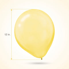 Yellow Pearl Latex Balloons, 12-Inch, 15-Pack