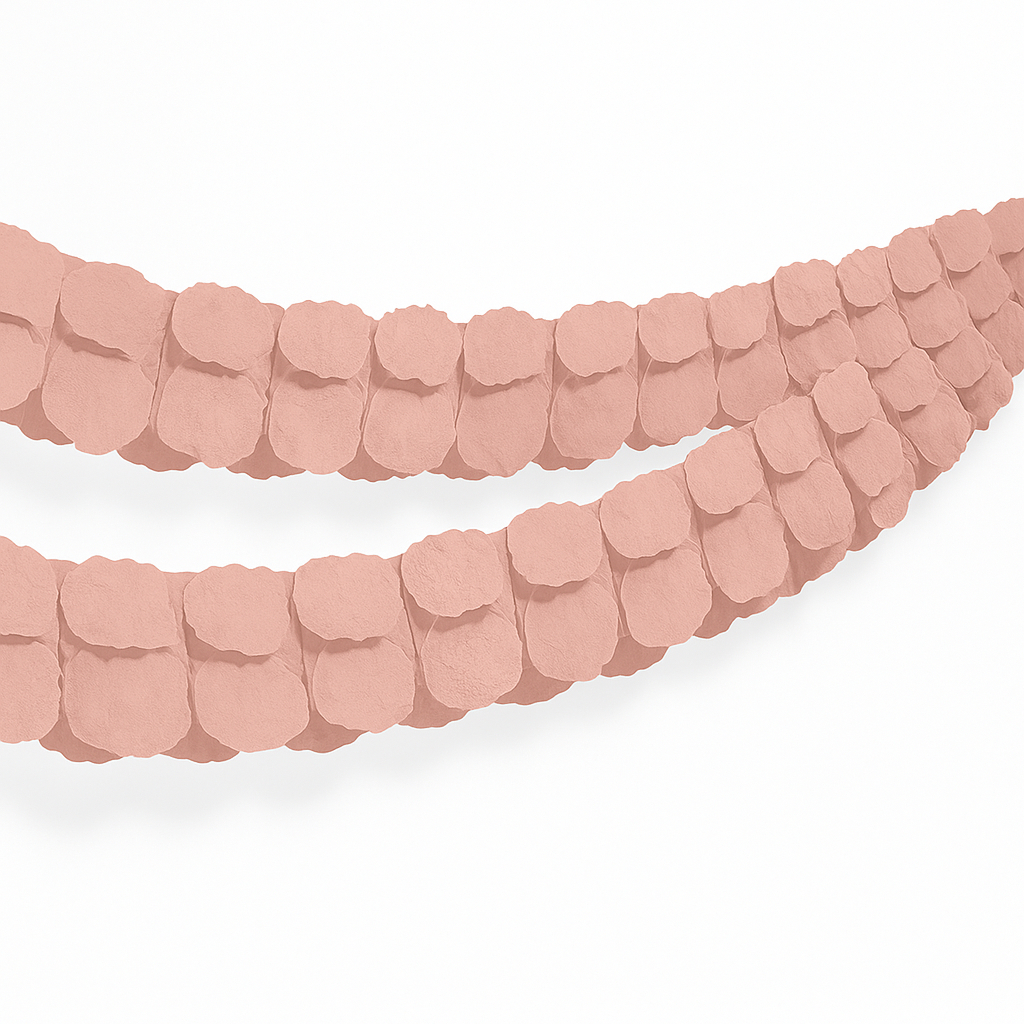 Rose Gold Tissue Paper Garland - 9ft