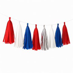 Patriotic Tissue Tassel Garland