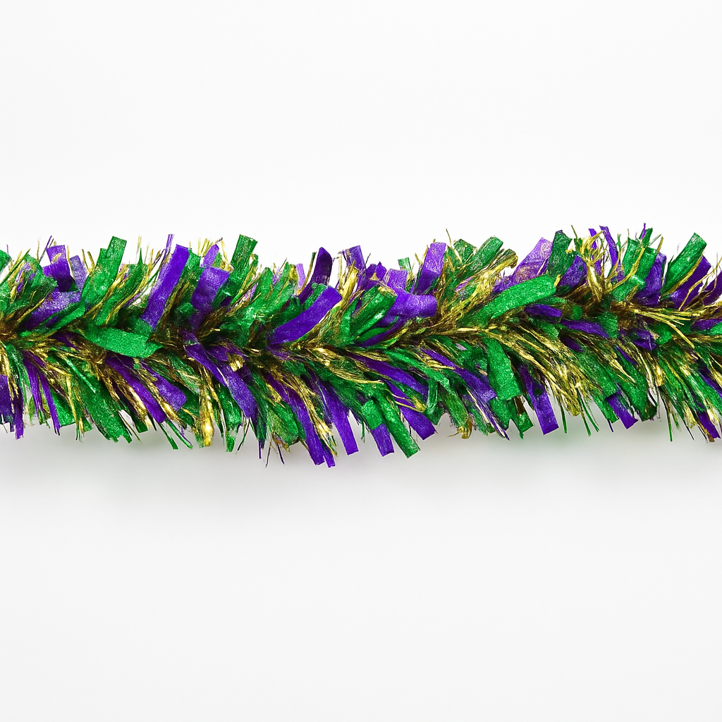 9ft Mardi Gras Tinsel Garland
