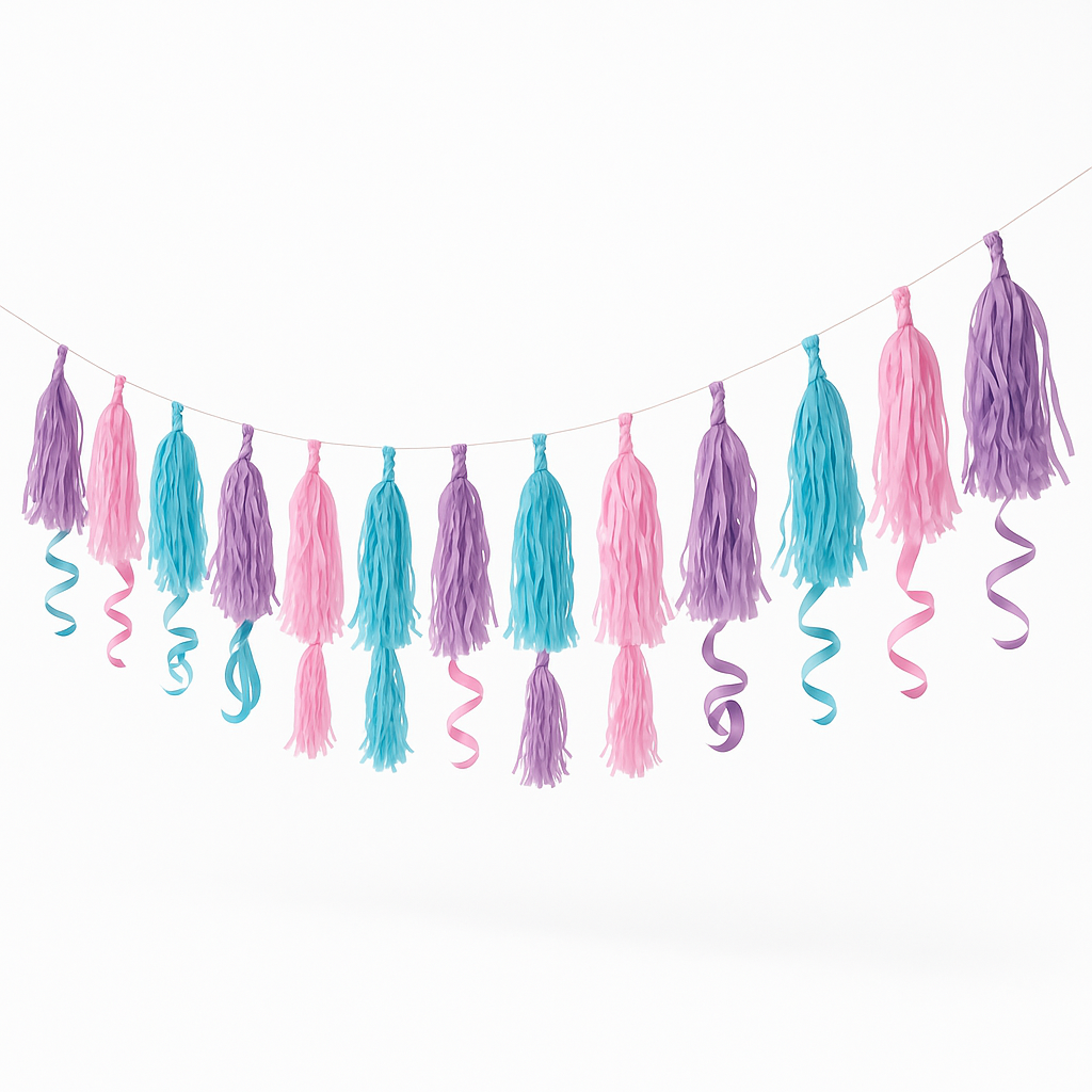 Shimmering Mermaid Tassel Garland - 10 ft