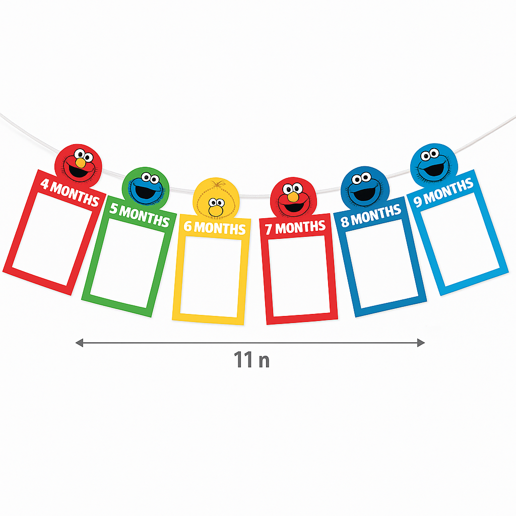 Sesame Street Photo Banner Garland for Kids Birthday Parties