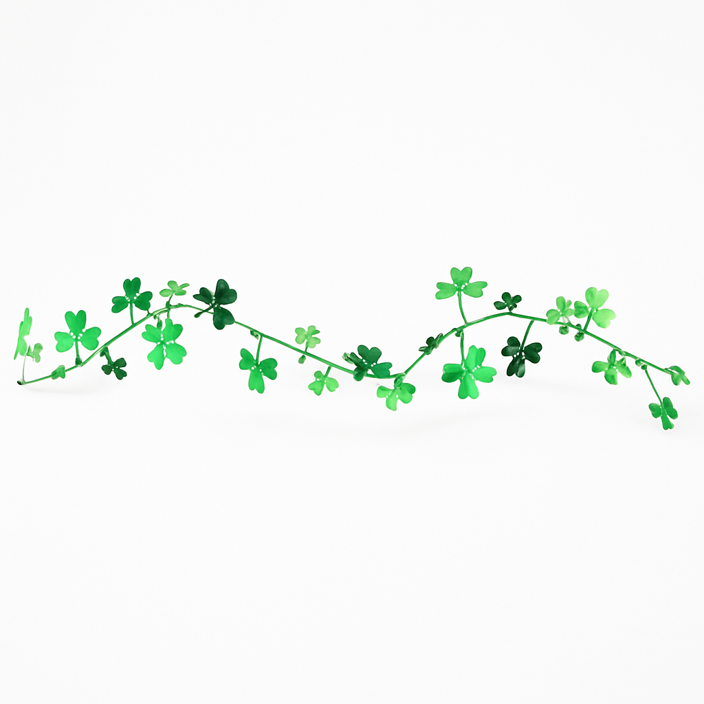 Shamrock Wire Garland - 12' St. Patrick‚Äôs Day Decoration