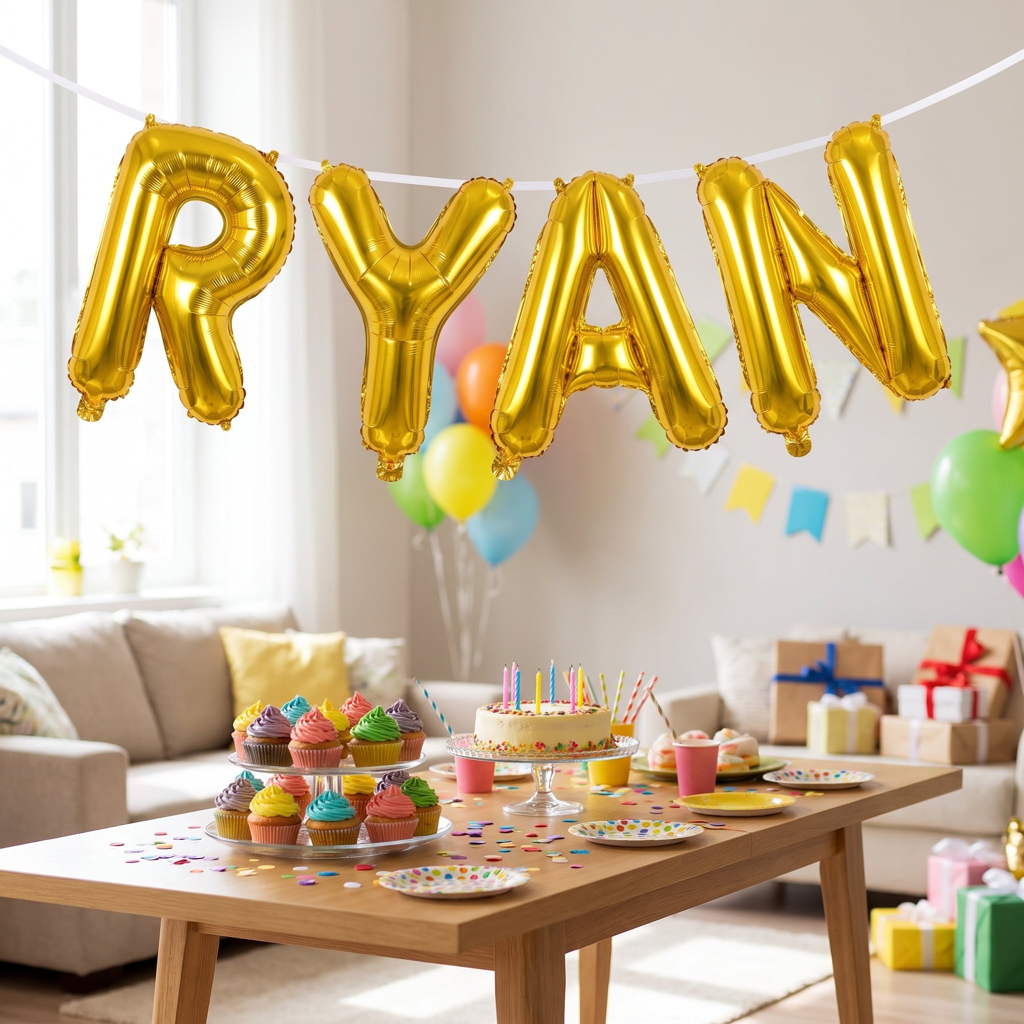 Gold Foil Letter "R" Air-Filled Balloon