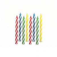 Vibrant Spiral Birthday Candles - Multicolor Set