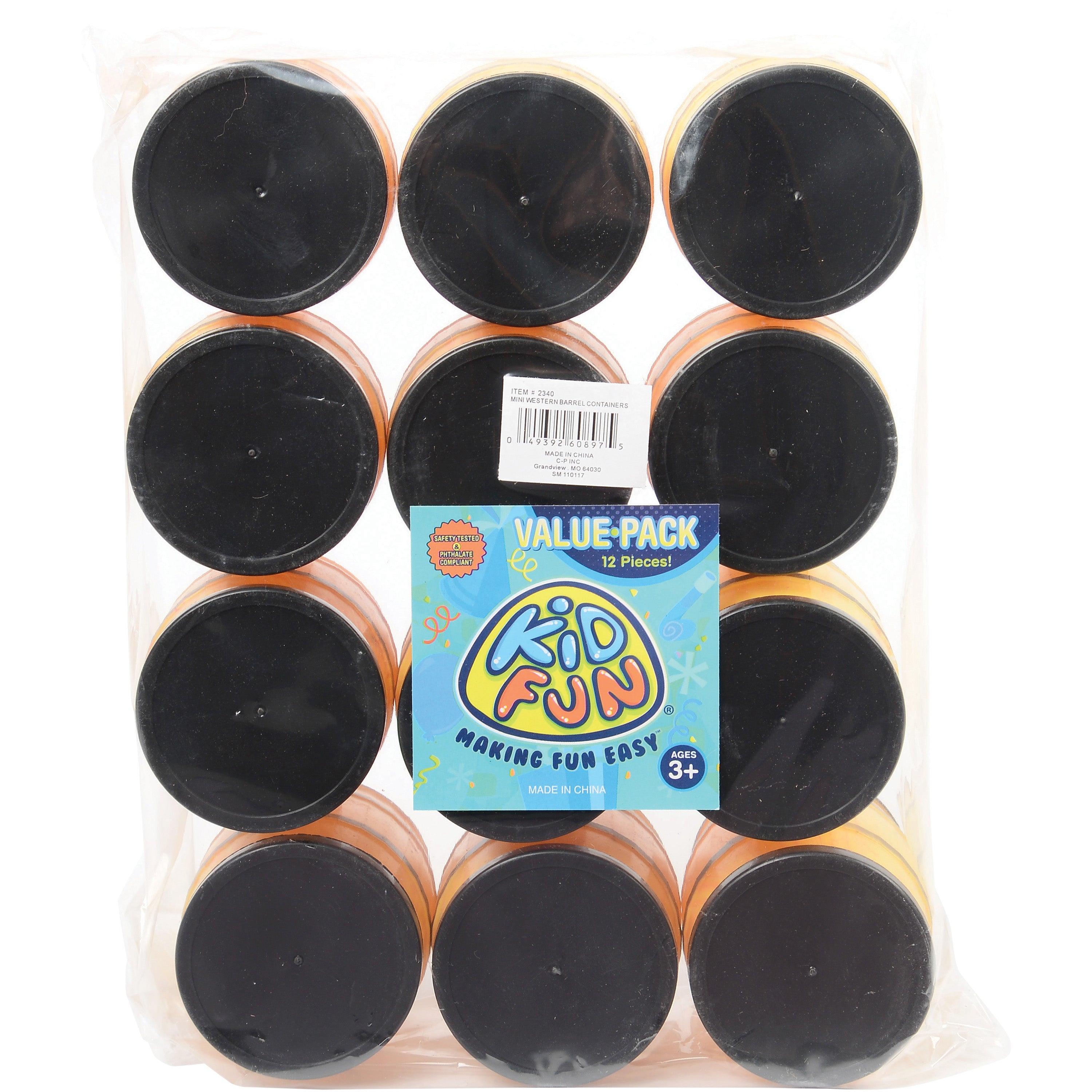 Mini Western Barrel Containers - 12 Count